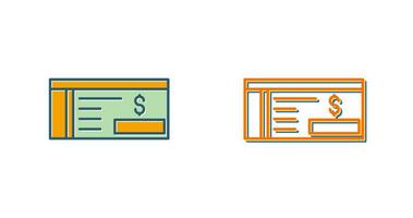 icône de vecteur de chèque bancaire