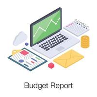 rapport de budget cloud vecteur