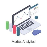 analyse de marché en ligne vecteur