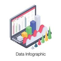 infographie de données en ligne vecteur