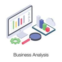 technologie d'analyse commerciale vecteur