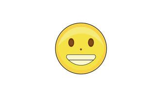 content visage souriant emoji vecteur icône