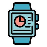 montre intelligente app icône vecteur plat