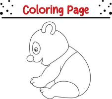 mignonne ours coloration page pour enfants. content animal coloration livre pour enfants. vecteur