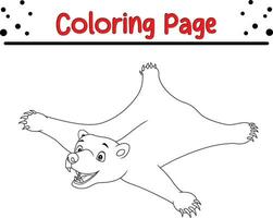 mignonne ours coloration page pour enfants. content animal coloration livre pour enfants. vecteur