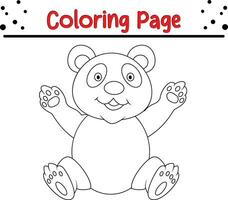 mignonne ours coloration page pour enfants. content animal coloration livre pour enfants. vecteur