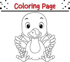 content action de grâces coloration page pour les enfants. dinde coloration livre. vecteur