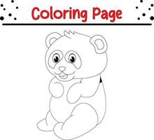 mignonne ours coloration page pour enfants. content animal coloration livre pour enfants. vecteur