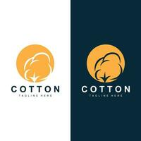 coton logo plante conception vecteur modèle symbole