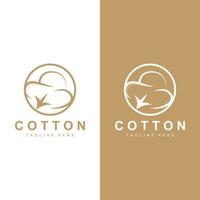 coton logo plante conception vecteur modèle symbole