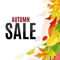 feuilles d'automne brillantes vente fond illustration vectorielle vecteur