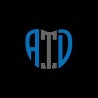 atd lettre logo Créatif conception. atd unique conception. vecteur