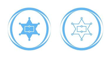 icône de vecteur d'insigne sherrif