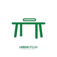 illustration moderne abstrait table logo conception modèle silhouette vecteur