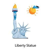 statue de la liberté à la mode vecteur