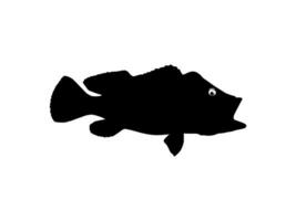 basse poisson silhouette, pouvez utilisation pour art illustration, logo gramme, pictogramme, mascotte, site Internet, ou graphique conception élément. vecteur illustration