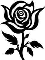 Rose - minimaliste et plat logo - vecteur illustration