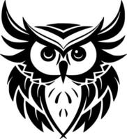 hibou - minimaliste et plat logo - vecteur illustration