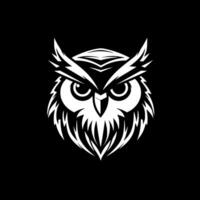 hibou, noir et blanc vecteur illustration