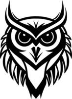 hibou, noir et blanc vecteur illustration