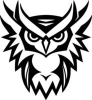 hibou, noir et blanc vecteur illustration