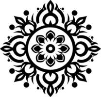 mandala, minimaliste et Facile silhouette - vecteur illustration