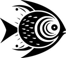 poisson, noir et blanc vecteur illustration