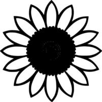 tournesol, minimaliste et Facile silhouette - vecteur illustration