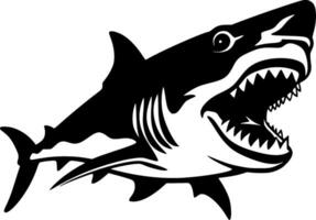 requin, noir et blanc vecteur illustration