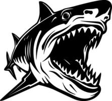 requin - minimaliste et plat logo - vecteur illustration