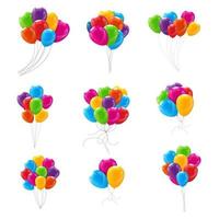 illustration vectorielle de couleur ballons brillants fond vecteur