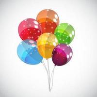 illustration vectorielle de couleur ballons brillants fond vecteur