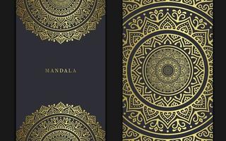 fond de mandala de luxe avec arabesque dorée Vecteur gratuit