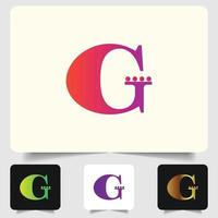 g lettre logo design dégradé abstrait moderne vecteur