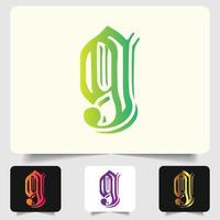 g lettre logo design dégradé abstrait moderne vecteur