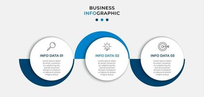 modèle d'infographie d'entreprise minimale. chronologie avec 6 étapes, options et icônes marketing. Infographie linéaire vectorielle avec deux éléments connectés en cercle. peut être utilisé pour la présentation. vecteur eps10