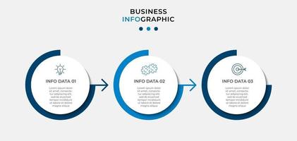 modèle d'infographie d'entreprise minimale. chronologie avec 6 étapes, options et icônes marketing. Infographie linéaire vectorielle avec deux éléments connectés en cercle. peut être utilisé pour la présentation. vecteur eps10