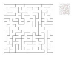 carré Labyrinthe, logique Jeu avec des labyrinthes. Labyrinthe jeu. une Labyrinthe avec réponses vecteur