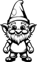 mignonne gnome vecteur illustration