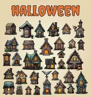 Halloween collection effrayant vecteur des illustrations 3