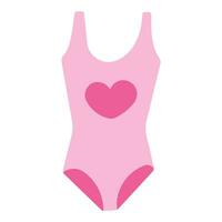 barbicore maillot de bain intérieur rose cœur icône nager vecteur