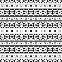 sans couture ethnique Bande modèle avec géométrique pixel conception. tribal style. noir et blanc couleurs. conception pour textile modèle et impression tissu. vecteur