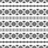 tribal Contexte conception avec Bande. abstrait géométrique sans couture modèle. aztèque ethnique style. noir et blanc couleur. conception pour textile modèle et impression tissu. vecteur