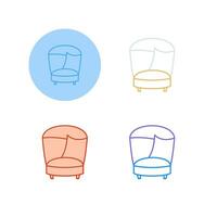 icône de vecteur de chaise élégante
