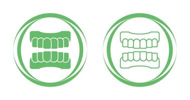 icône de vecteur de dentier