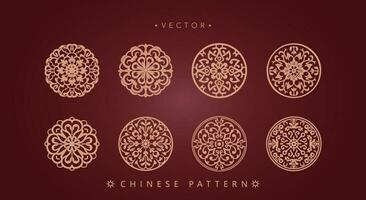chinois traditionnel décoratif modèle vecteur