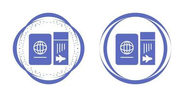 icône de vecteur de billet et de passeport