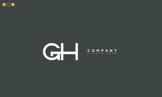 gh alphabet lettres initiales monogramme logo hg, g et h vecteur