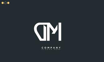 dm alphabet lettres initiales monogramme logo md, d et m vecteur