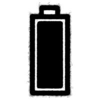 vaporisateur peint graffiti batterie mise en charge icône pulvérisé isolé avec une blanc Contexte. graffiti batterie icône avec plus de vaporisateur dans noir plus de blanche. vecteur